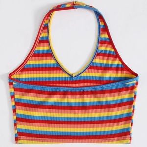 Rainbow Halter Top